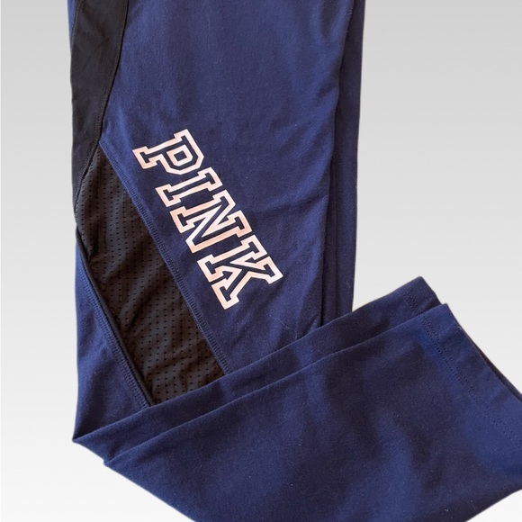PINK Victoria's Secret Navy Yoga Leggings size L - Picture 1 of 6